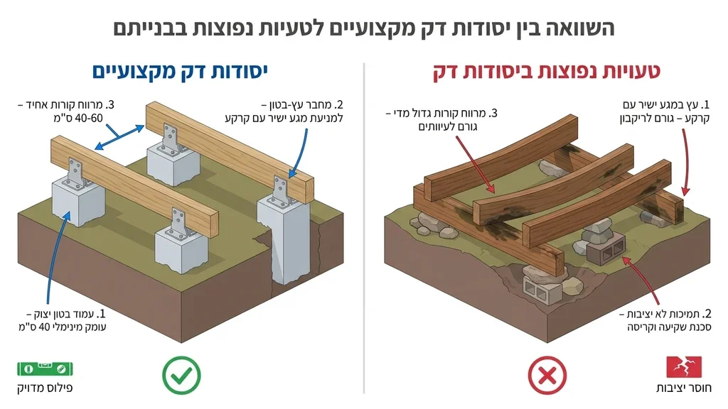 מתקין דקים מקצועי מבצע עבודת תשתית מדויקת בחצר